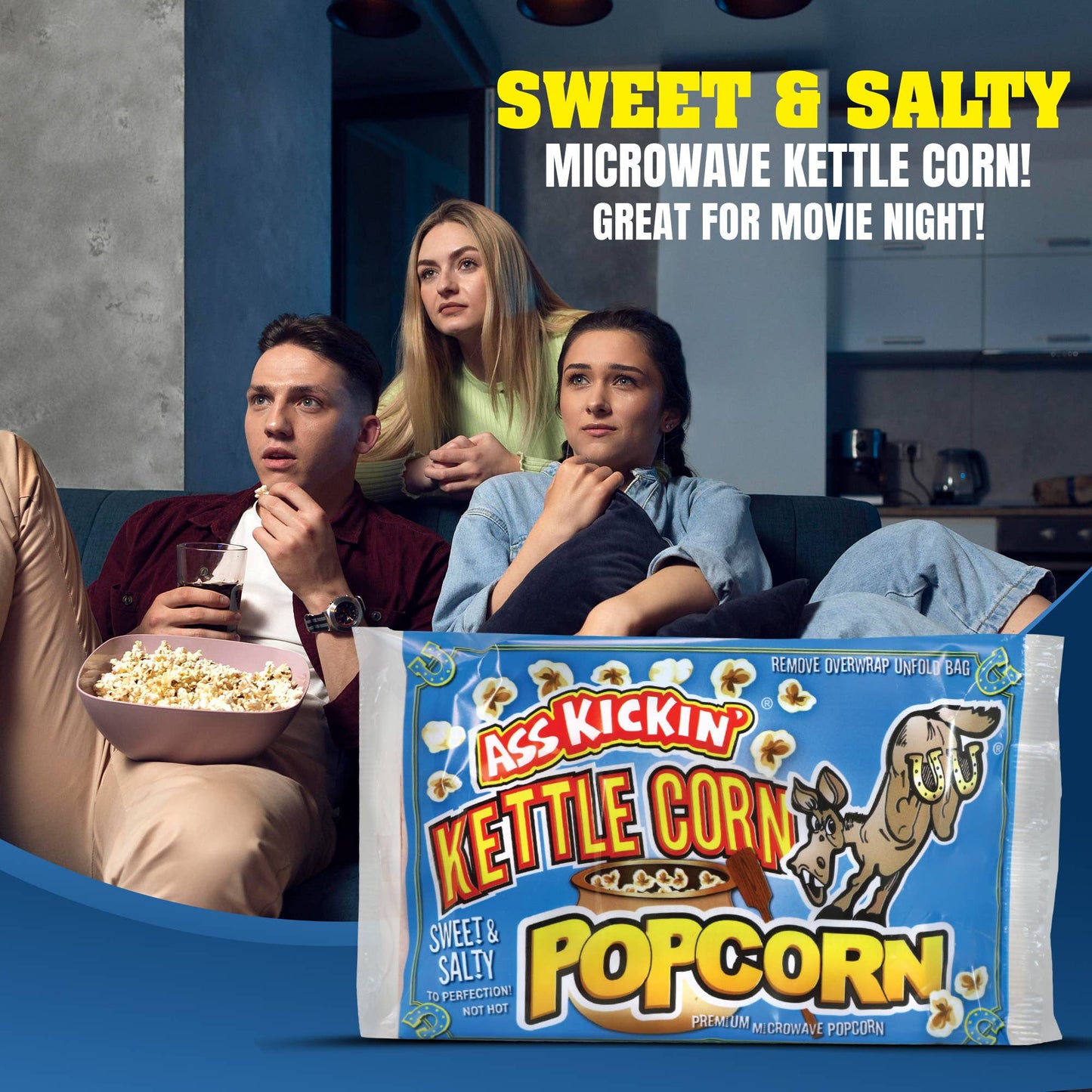 Ass Kickin’ Kettle Corn Popcorn: 12 Bags