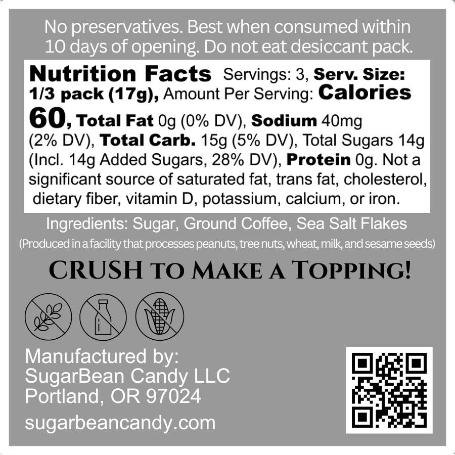 Coffee Bean Brûlée Candy | Sea Salt Double Shot