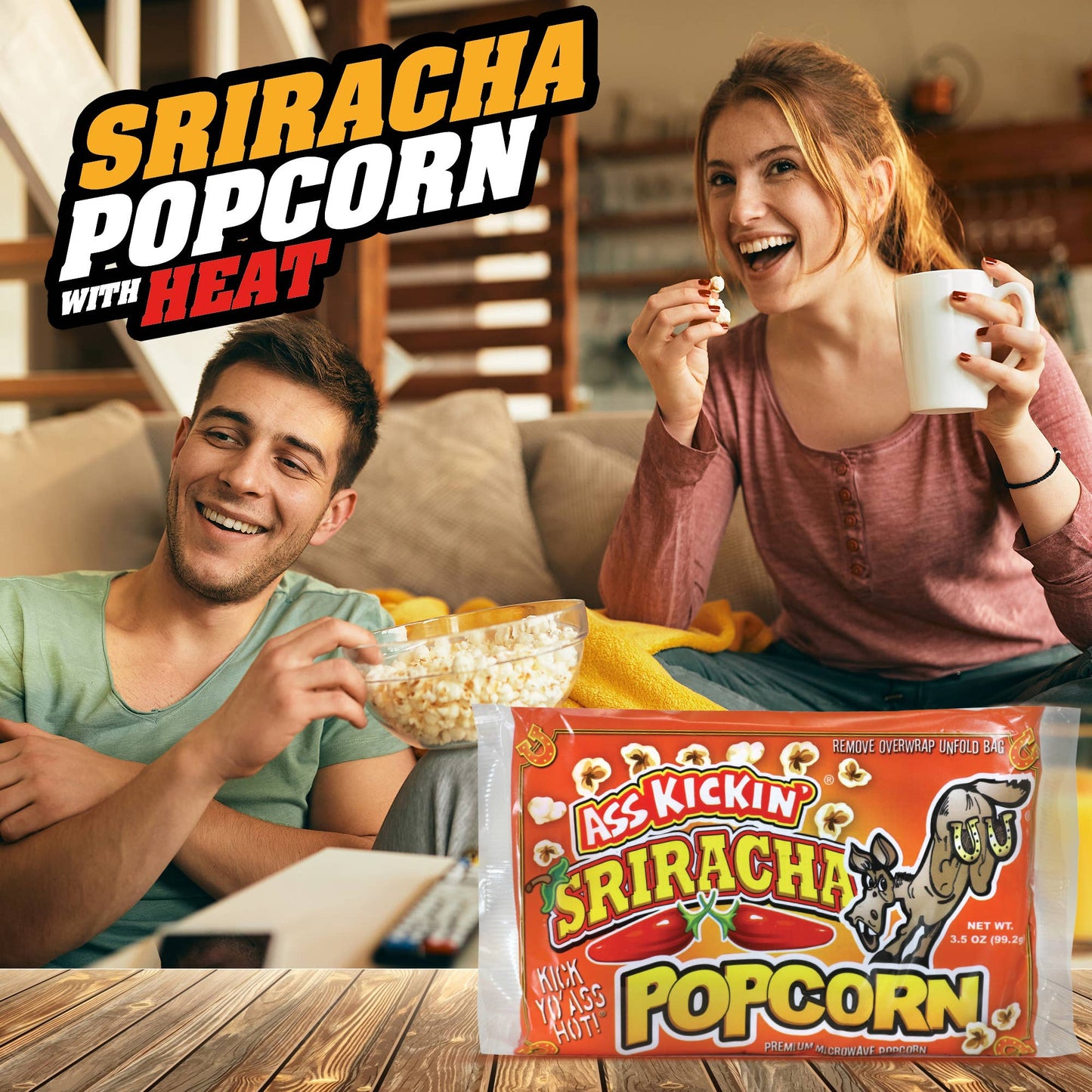 Ass Kickin’ Sriracha Popcorn