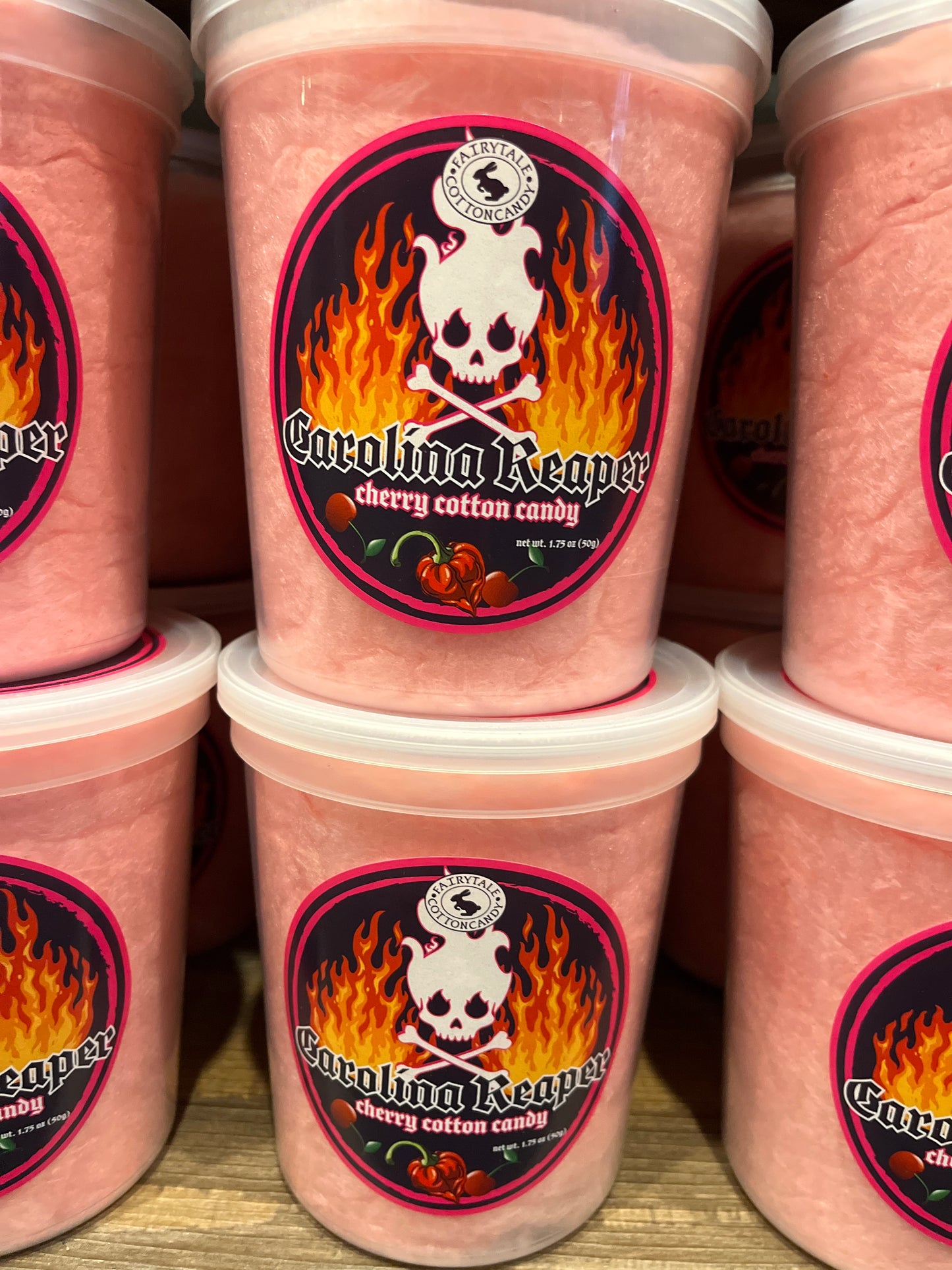Carolina Reaper Cherry Cotton Candy