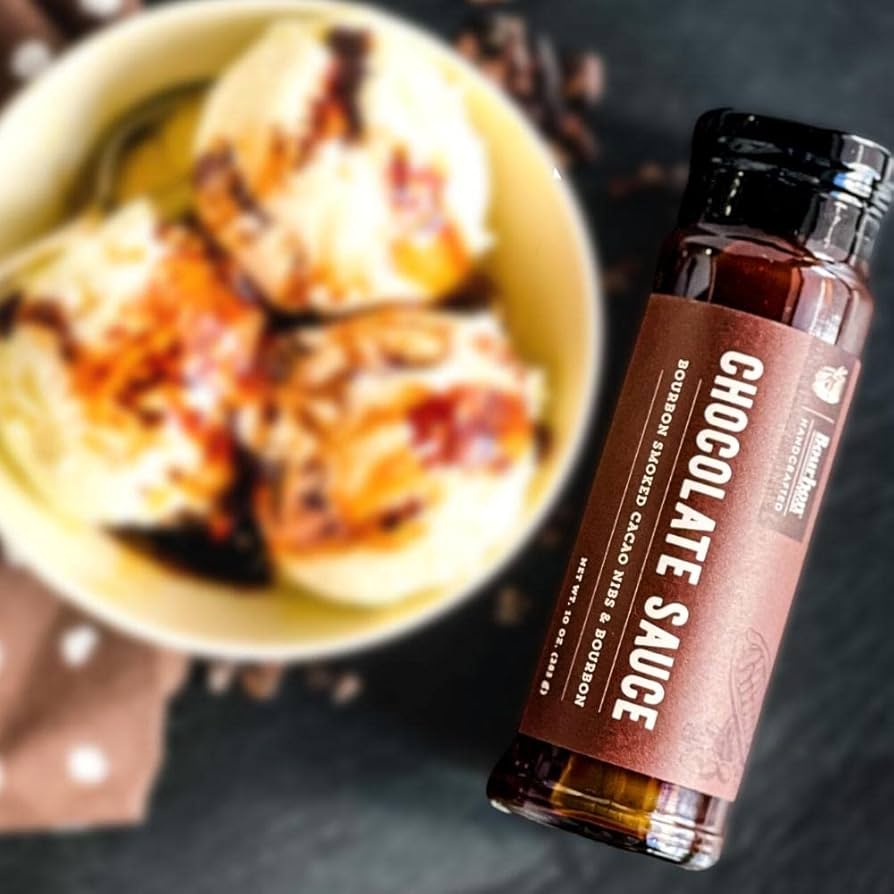 Chocolate Sauce with Bourbon Smoked Cacao Nibs & Bourbon