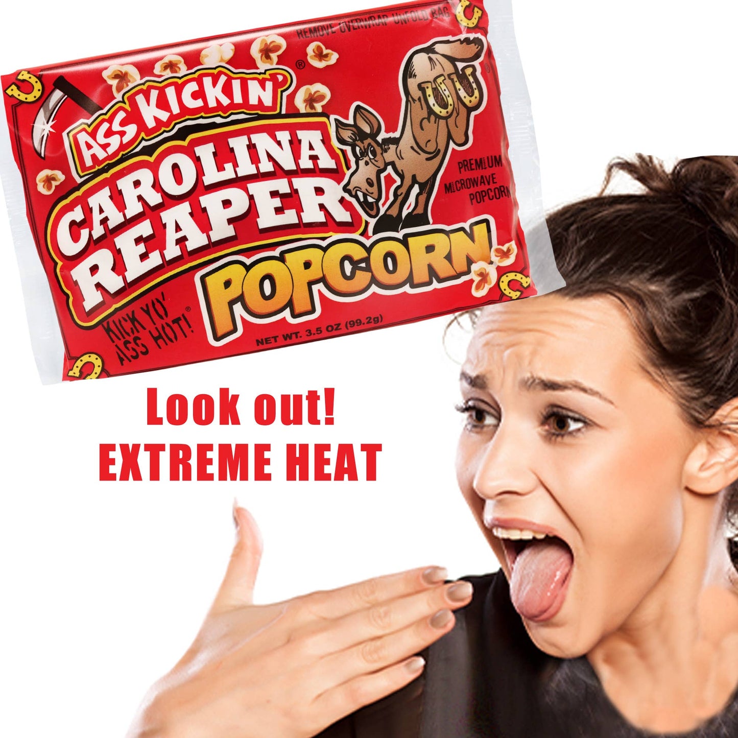 Ass Kickin' Carolina Reaper Popcorn: 12 Bags