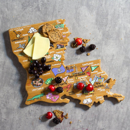 Louisiana Cutting Board with Artwork