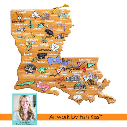 Louisiana Cutting Board with Artwork