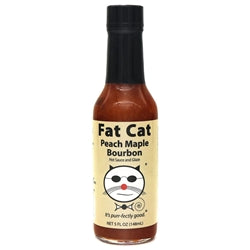 Fat Cat Peach Maple Bourbon Hot Sauce and Glaze