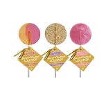 Gourmet Cocktail Lollipop Assortment - Pink Champagne, Prosecco, Champagne Bubbles - 3 Pack