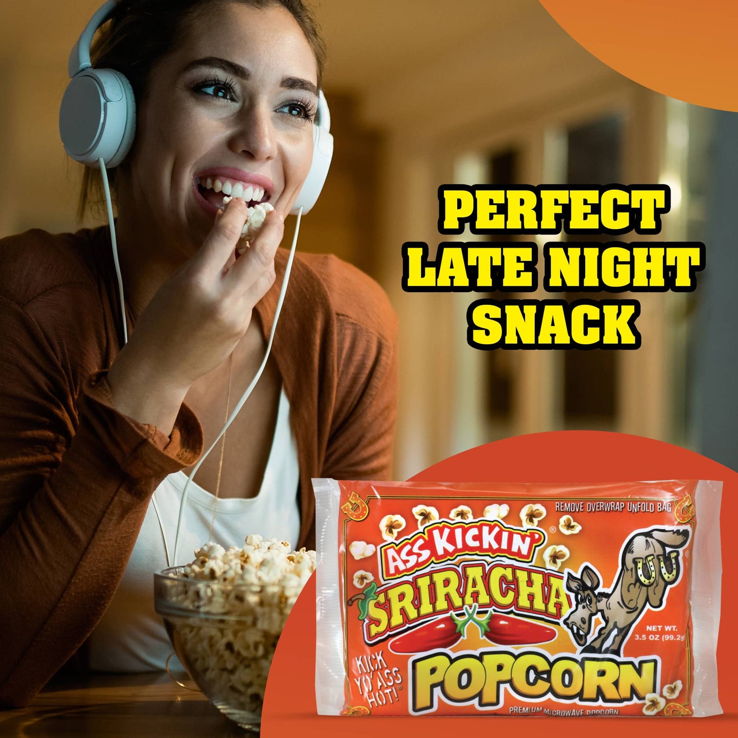 Ass Kickin’ Sriracha Popcorn