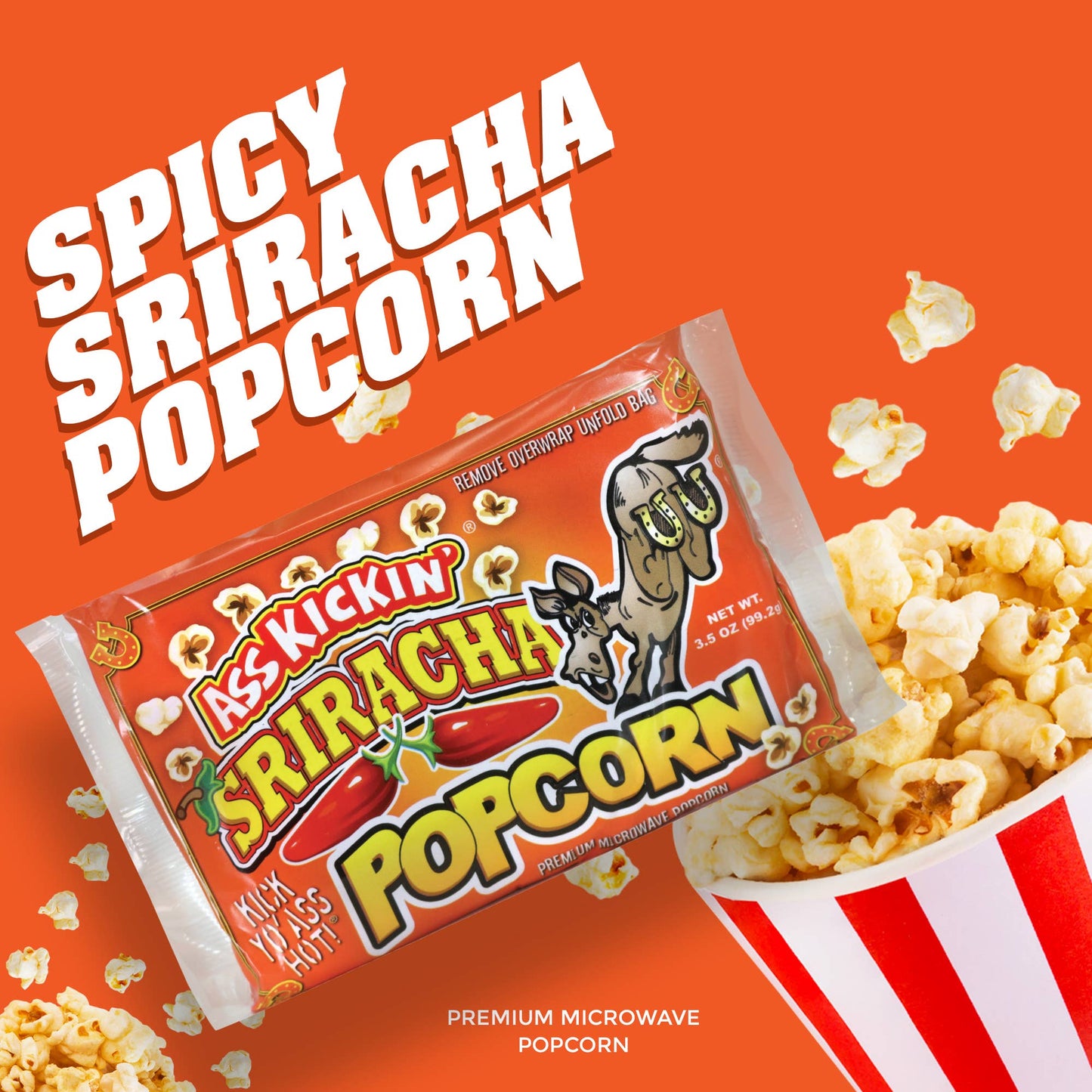 Ass Kickin’ Sriracha Popcorn